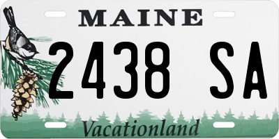 ME license plate 2438SA