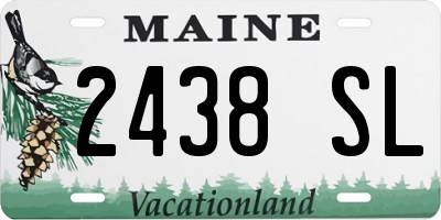 ME license plate 2438SL