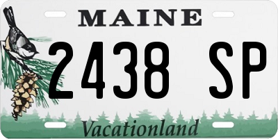 ME license plate 2438SP