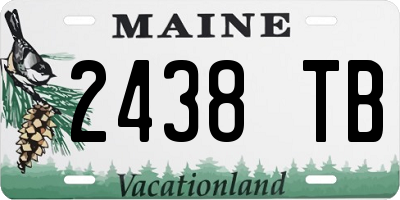ME license plate 2438TB