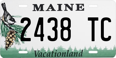 ME license plate 2438TC