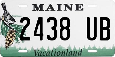 ME license plate 2438UB