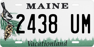 ME license plate 2438UM