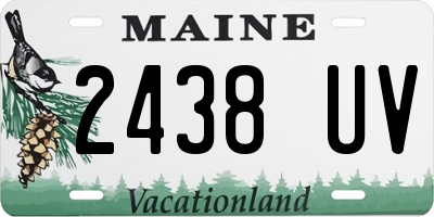 ME license plate 2438UV