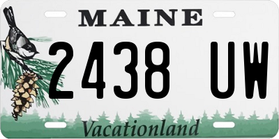 ME license plate 2438UW