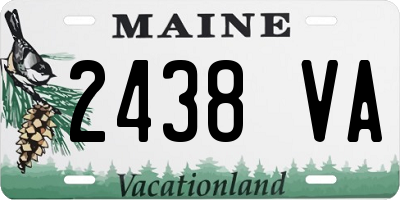 ME license plate 2438VA