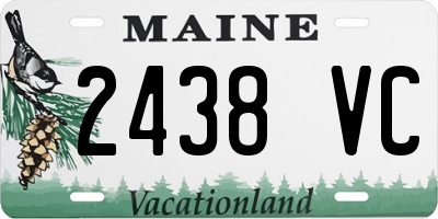 ME license plate 2438VC