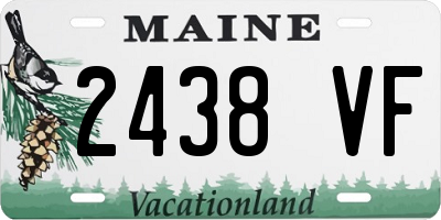 ME license plate 2438VF
