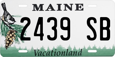 ME license plate 2439SB