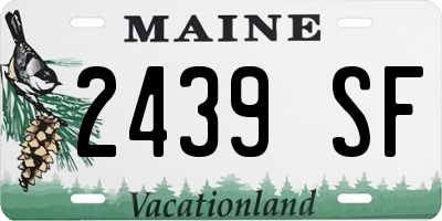 ME license plate 2439SF