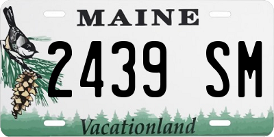 ME license plate 2439SM