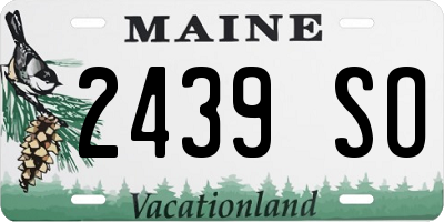 ME license plate 2439SO