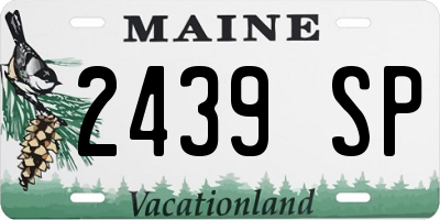 ME license plate 2439SP
