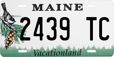 ME license plate 2439TC