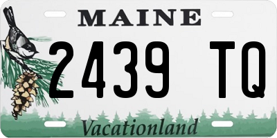 ME license plate 2439TQ
