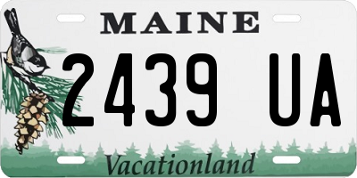 ME license plate 2439UA
