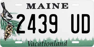 ME license plate 2439UD
