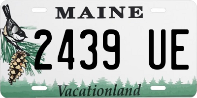 ME license plate 2439UE