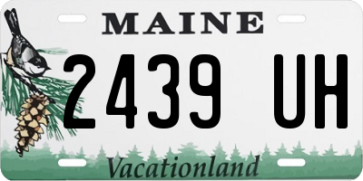 ME license plate 2439UH