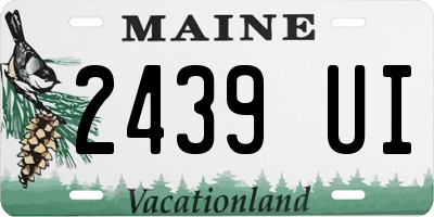 ME license plate 2439UI