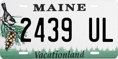 ME license plate 2439UL