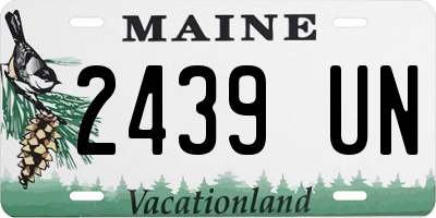 ME license plate 2439UN