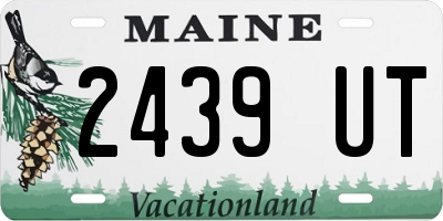 ME license plate 2439UT