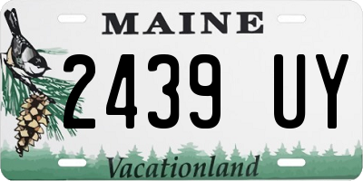 ME license plate 2439UY