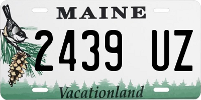 ME license plate 2439UZ