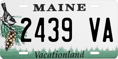 ME license plate 2439VA