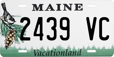 ME license plate 2439VC