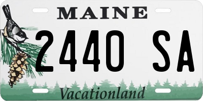 ME license plate 2440SA