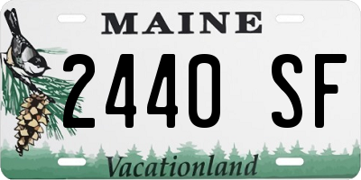 ME license plate 2440SF