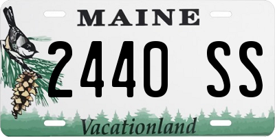 ME license plate 2440SS