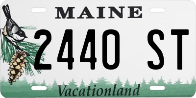 ME license plate 2440ST