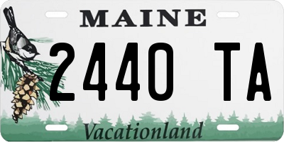 ME license plate 2440TA
