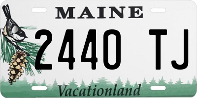 ME license plate 2440TJ