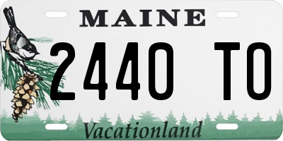 ME license plate 2440TO