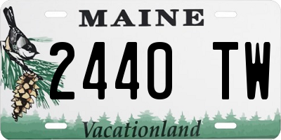 ME license plate 2440TW