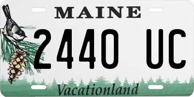 ME license plate 2440UC