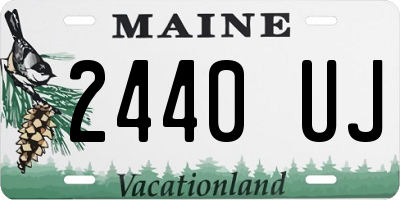 ME license plate 2440UJ