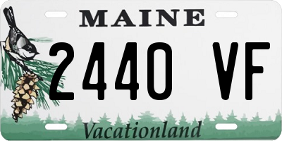 ME license plate 2440VF