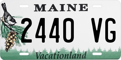 ME license plate 2440VG