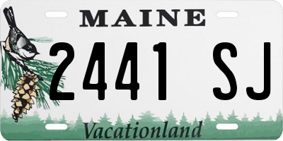 ME license plate 2441SJ