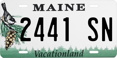 ME license plate 2441SN