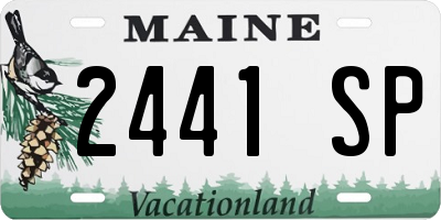 ME license plate 2441SP