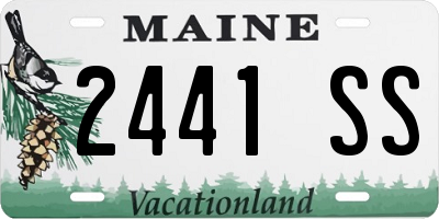 ME license plate 2441SS
