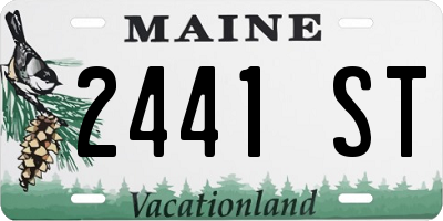 ME license plate 2441ST