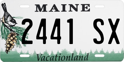 ME license plate 2441SX