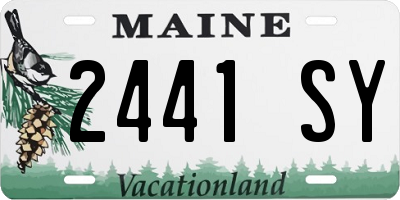 ME license plate 2441SY